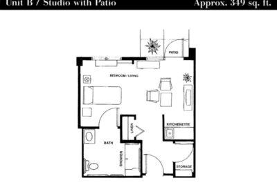 Terrace floor plan unit B